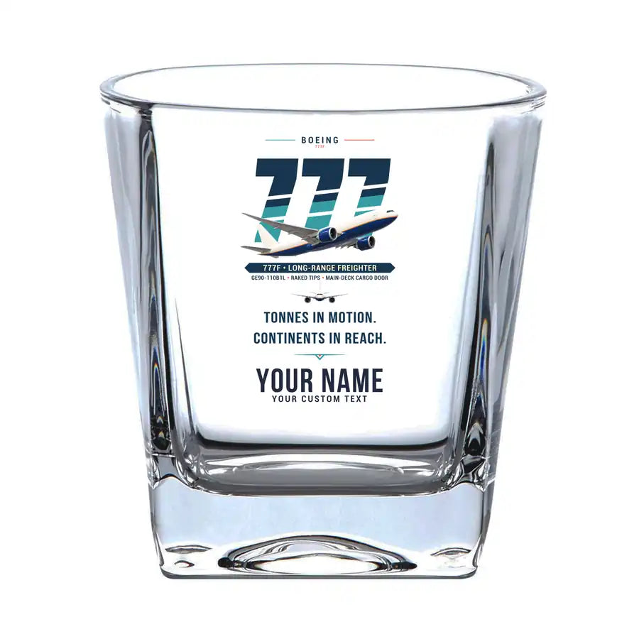 Boeing 777F - Original + Name - Whiskey Glass