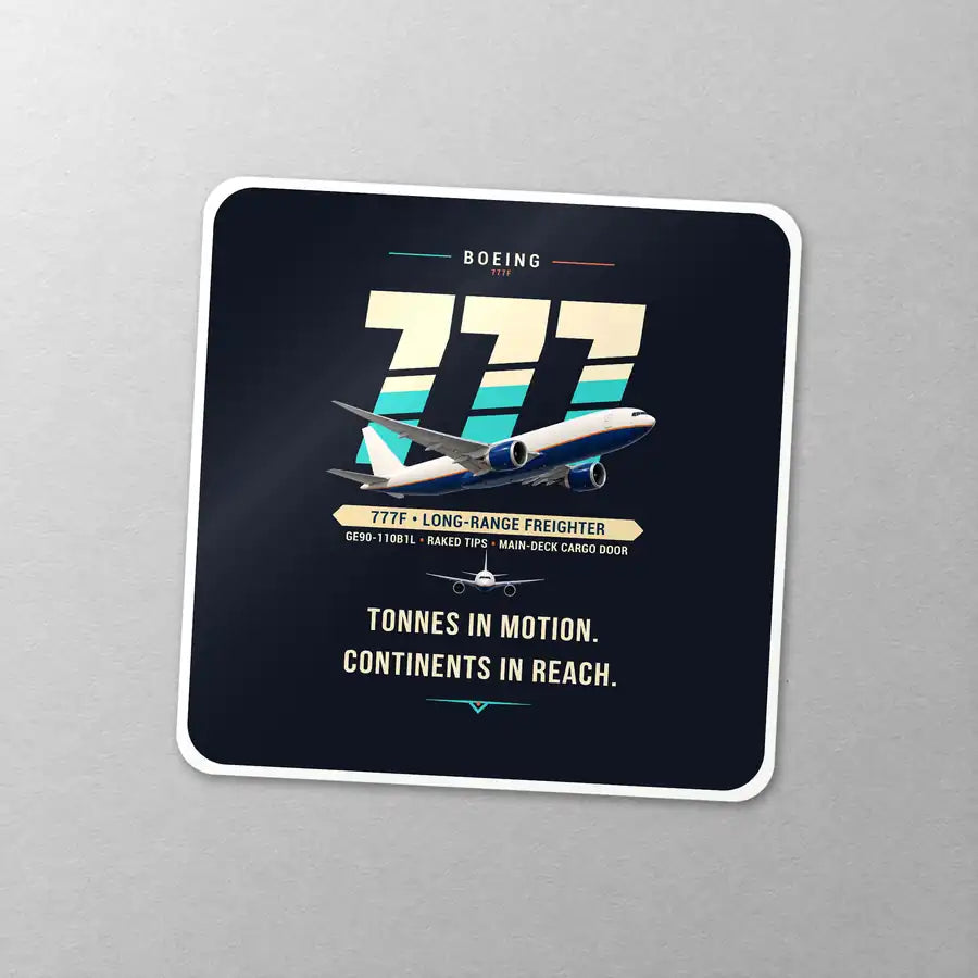 Boeing 777F - Original - Square Sticker - Close-up