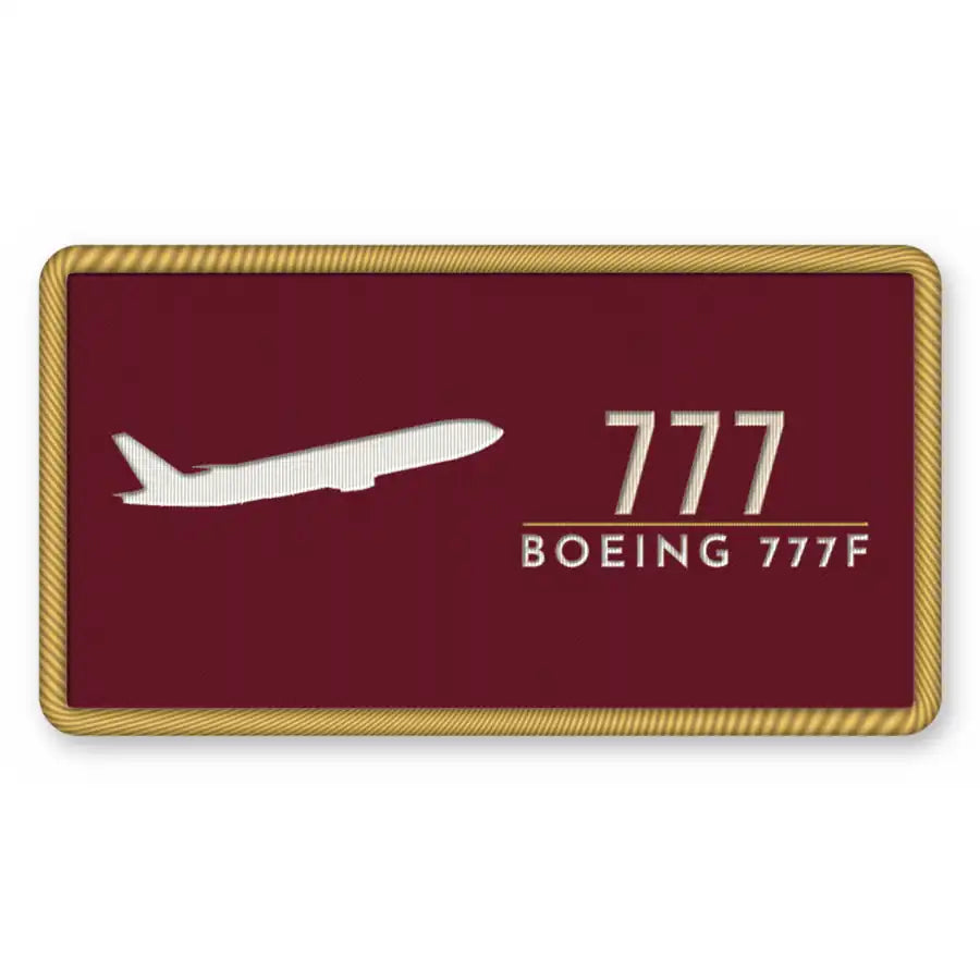 Boeing 777F Patches - Rectangle - Burgundy Cream