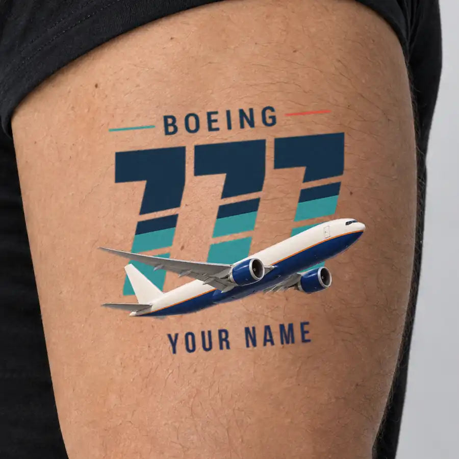 Boeing 777F - Tattoo - Original + Name - Man