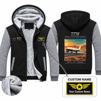 Thumbnail for Boeing 777F Zipped Sweatshirts - Poster + Name - Black & Gray