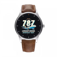 Thumbnail for Boeing 787-10 Dreamliner - Cartoon - Leather Strap - Brown Leather Strap