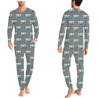 Thumbnail for Boeing 787-10 Dreamliner - Men Pajamas - Original Pattern - Gray