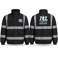 Thumbnail for Boeing 787-10 Dreamliner Reflective Winter Jackets - Cartoon - Black