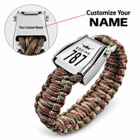 Thumbnail for Boeing 787-10 Dreamliner - Seat Belt Bracelet - Heritage + Name - Camouflage