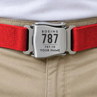 Thumbnail for Boeing 787-10 Dreamliner - Seat Belt - Tag + Name - Red