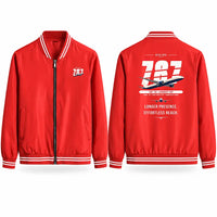 Thumbnail for Boeing 787-10 Dreamliner Stylish Jackets - Baseball Collar - Original - Red