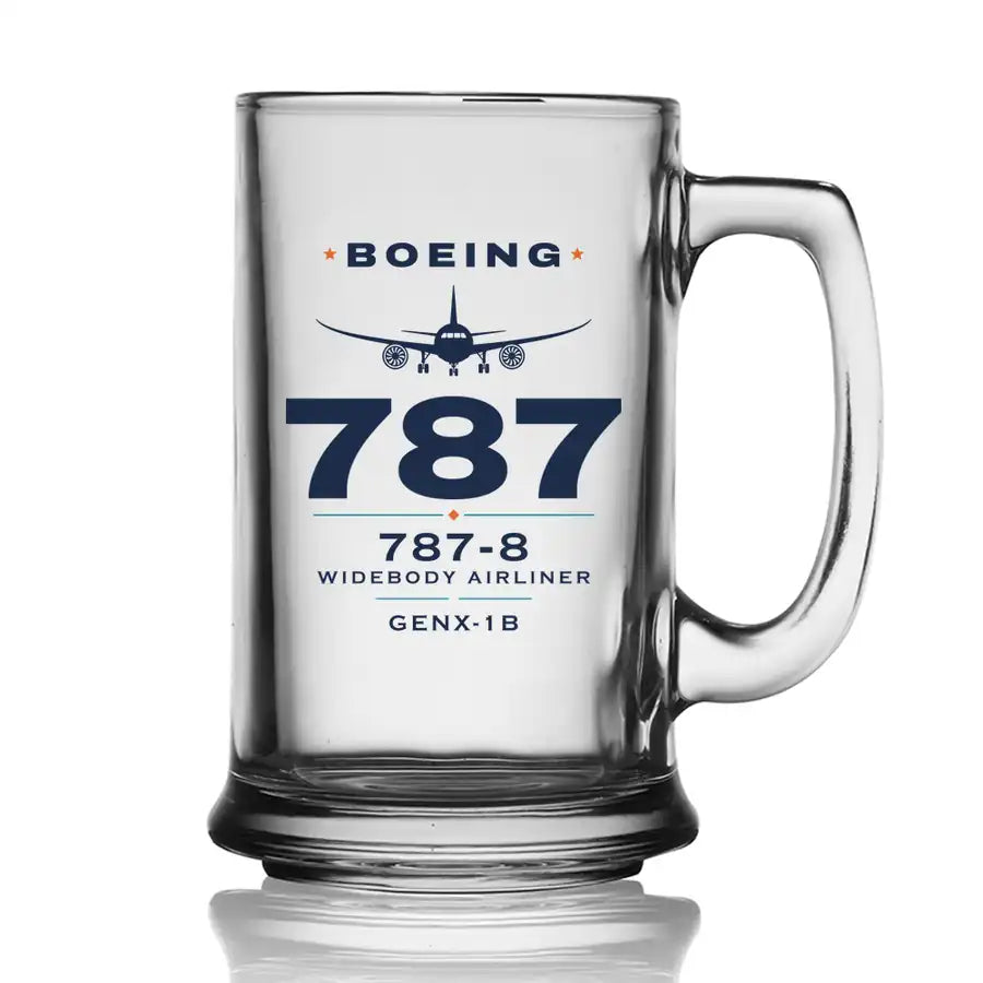 Boeing 787-8 Dreamliner - Heritage - Beer Glass with Holder