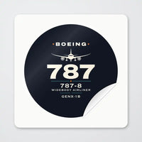 Thumbnail for Boeing 787-8 Dreamliner - Heritage - Circle Sticker - Peel