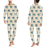 Thumbnail for Boeing 787-8 Dreamliner - Men Pajamas - Cartoon Pattern - Beige