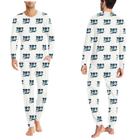Thumbnail for Boeing 787-8 Dreamliner - Men Pajamas - Original Pattern - White