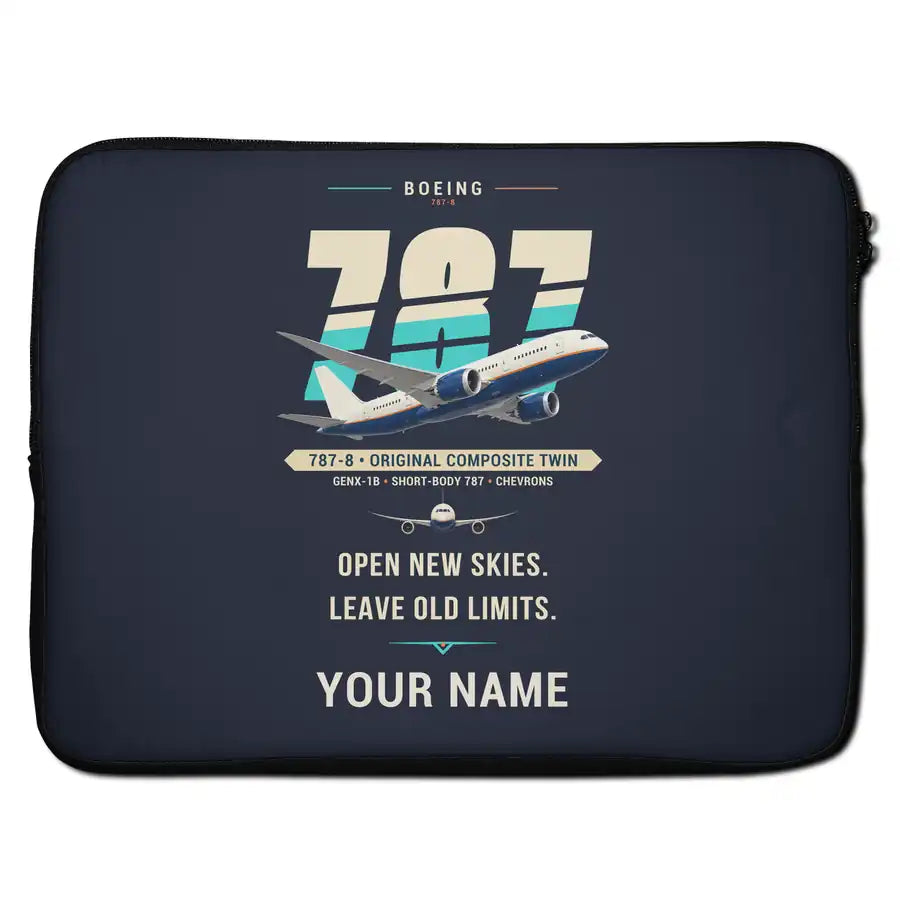 Boeing 787-8 Dreamliner - Original + Name - Laptop Sleeve