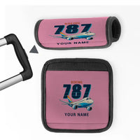 Thumbnail for Boeing 787-9 Dreamliner - Cartoon + Name - Luggage Handle Cover - Pink