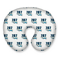 Thumbnail for Boeing 787-9 Dreamliner - Cartoon Seamless - Travel Pillow - White