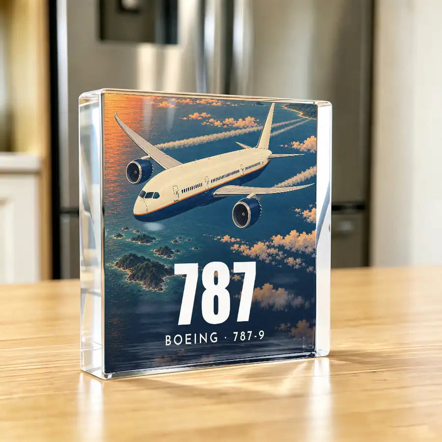 Boeing 787-9 Dreamliner - Crystal Ornament - 3D - Kitchen