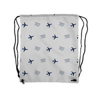 Thumbnail for Boeing 787-9 Dreamliner - Drawstring Bag - 3D Pattern - Light Gray
