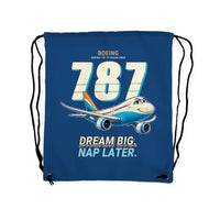 Thumbnail for Boeing 787-9 Dreamliner - Drawstring Bag - Cartoon - Blue