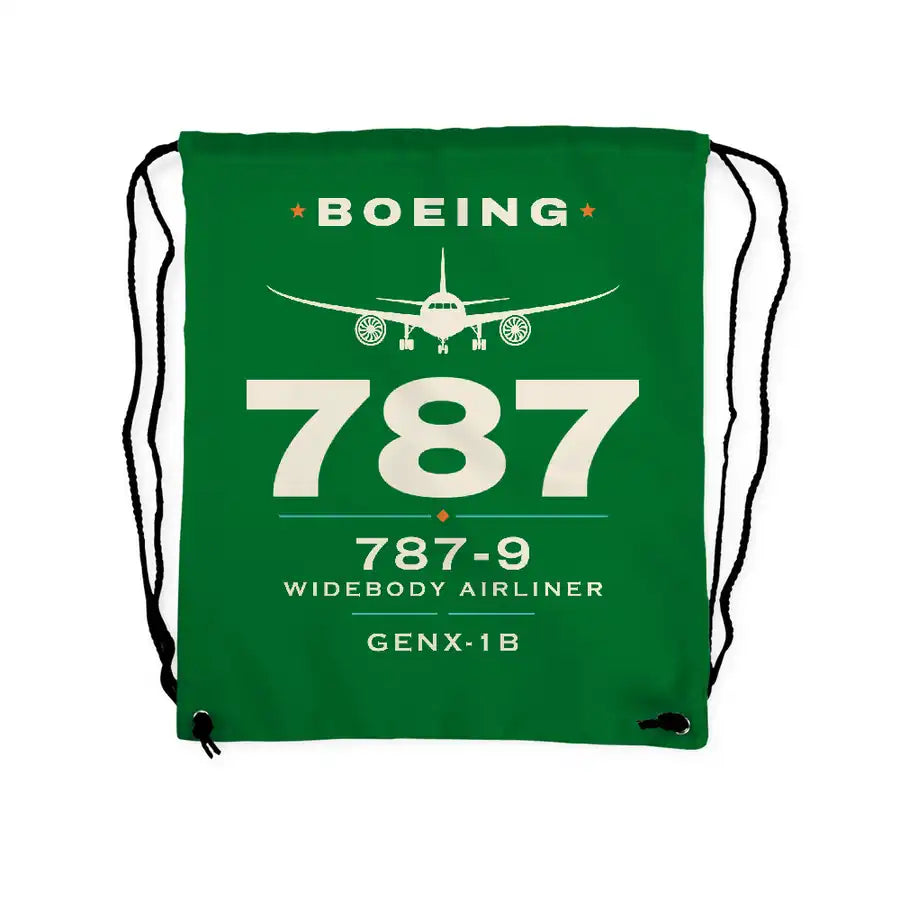 Boeing 787-9 Dreamliner - Drawstring Bag - Heritage - Green