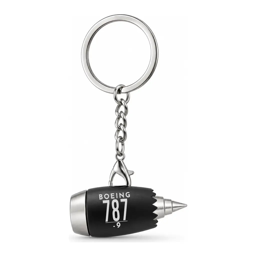 Boeing 787-9 Dreamliner - Engine Key Chain - Tag - Black