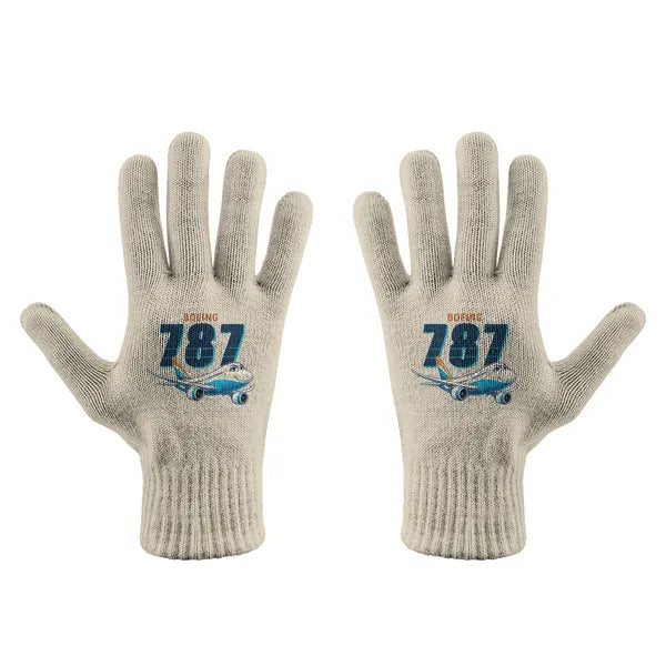 Boeing 787-9 Dreamliner - Gloves - Full - Cartoon - Beige