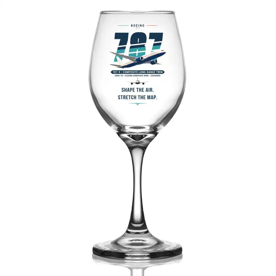 Boeing 787-9 Dreamliner - Original - Wine Glass