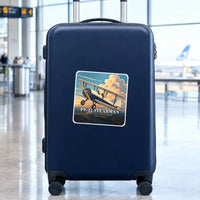 Thumbnail for Boeing Stearman PT-17 - 3D + Name - Square Sticker - Suitcase