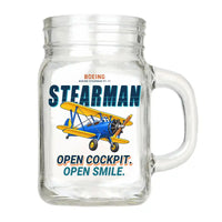 Thumbnail for Boeing Stearman PT-17 - Cartoon - Cocktail Glass (Mason Jar)