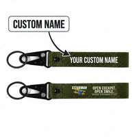 Thumbnail for Boeing Stearman PT-17 Hawk-Shaped Key Chains - Dark Green - Cartoon - Personalized