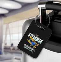 Thumbnail for Boeing Stearman PT-17 - Cartoon - Luggage Tag - Black