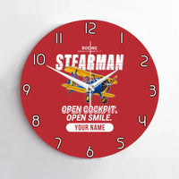 Thumbnail for Boeing Stearman PT-17 - Cartoon + Name - No Frame - Red