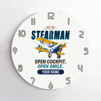 Thumbnail for Boeing Stearman PT-17 - Cartoon + Name - No Frame - White