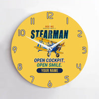 Thumbnail for Boeing Stearman PT-17 - Cartoon + Name - No Frame - Yellow