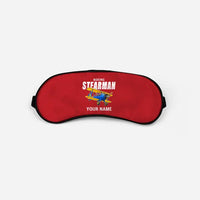 Thumbnail for Boeing Stearman PT-17 - Cartoon + Name - Sleep Mask - Red
