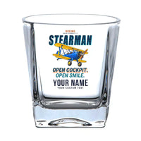 Thumbnail for Boeing Stearman PT-17 - Cartoon + Name - Whiskey Glass