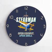 Thumbnail for Boeing Stearman PT-17 - Cartoon - No Frame - Navy Blue