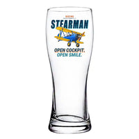 Thumbnail for Boeing Stearman PT-17 - Cartoon - Pilsner Beer Glass