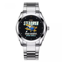 Thumbnail for Boeing Stearman PT-17 - Cartoon - Stainless Steel Band - For Men