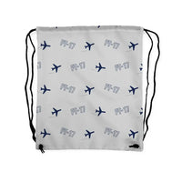 Thumbnail for Boeing Stearman PT-17 - Drawstring Bag - 3D Pattern - Light Gray