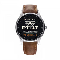 Thumbnail for Boeing Stearman PT-17 - Heritage + Name - Leather Strap - Brown Leather Strap