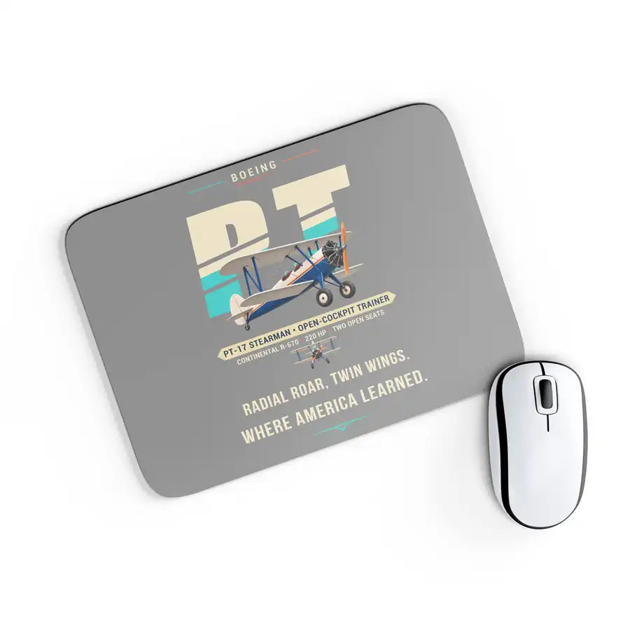 Boeing Stearman PT-17 - Original - Mouse Pad - Gray