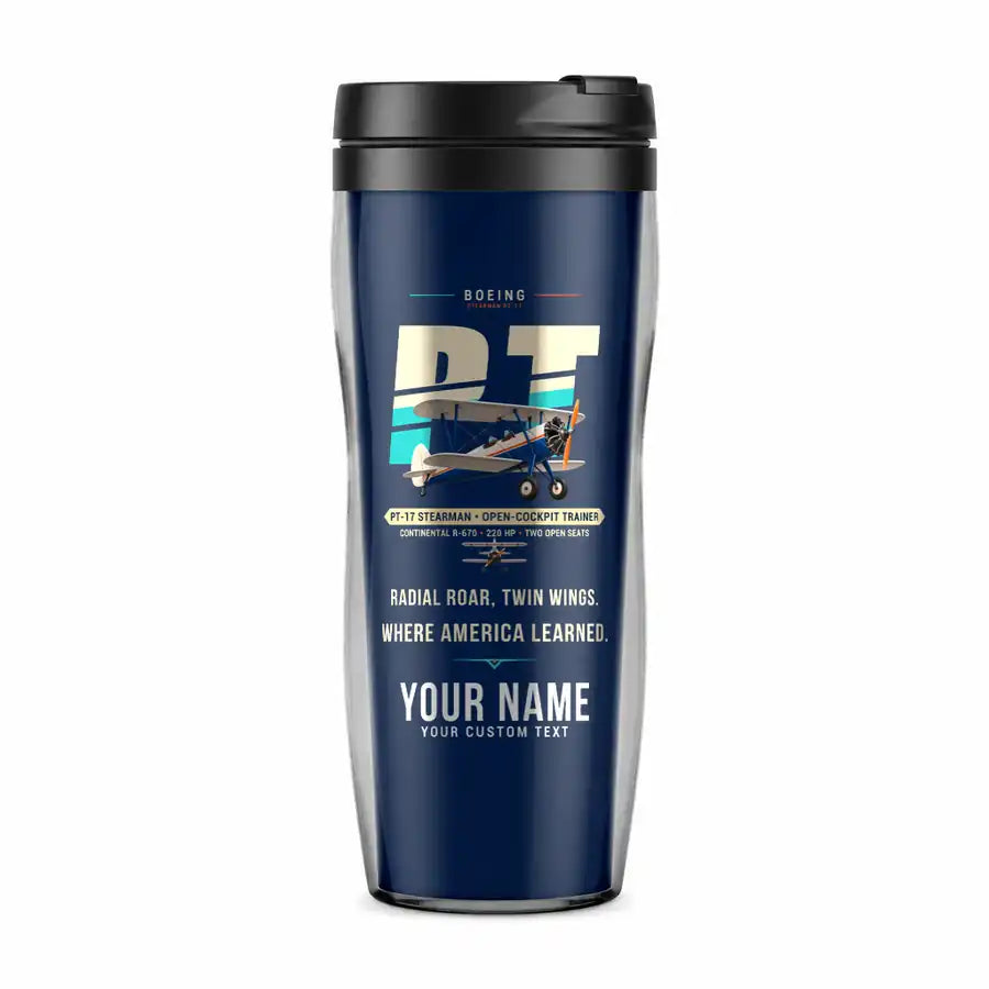Boeing Stearman PT-17 - Original + Name - Plastic (No Holder) - Dark Blue