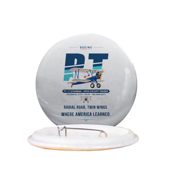Boeing Stearman PT-17 - Original - Pin - Light Gray