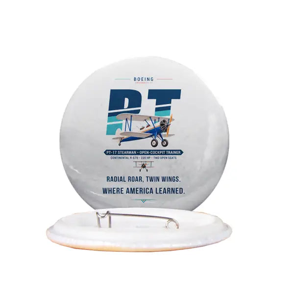 Boeing Stearman PT-17 - Original - Pin - White