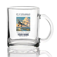 Thumbnail for Boeing Stearman PT-17 - Poster + Name - Coffee & Tea Glass