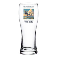 Thumbnail for Boeing Stearman PT-17 - Poster + Name - Pilsner Beer Glass