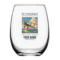 Thumbnail for Boeing Stearman PT-17 - Poster + Name - Water & Drink Glass