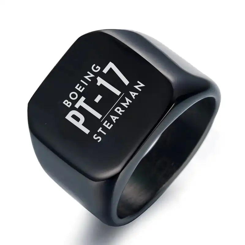 Boeing Stearman PT-17 - Ring - Tag - Black