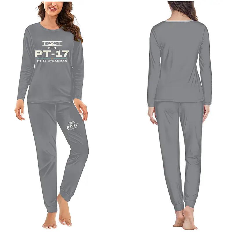 Boeing Stearman PT-17 - Women Pajamas - Heritage Chest - Gray