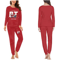 Thumbnail for Boeing Stearman PT-17 - Women Pajamas - Original Chest + Name - Red