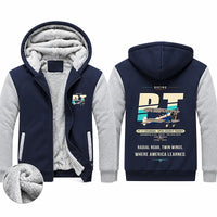 Thumbnail for Boeing Stearman PT-17 Zipped Sweatshirts - Original - Navy & Gray